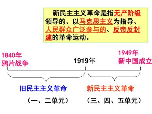 第三单元《新民主主义革命的兴起