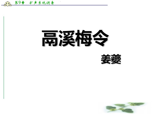 度高二语文苏教《唐诗宋词选读》选修系列(鬲溪梅令)课件(33张)