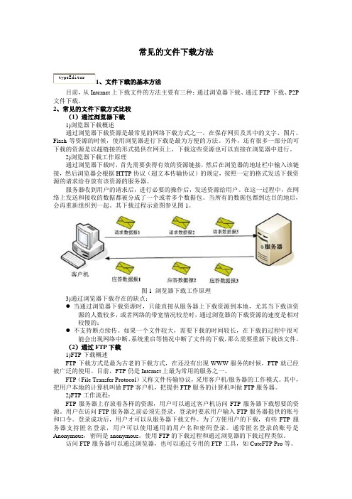 常见的文件下载方法