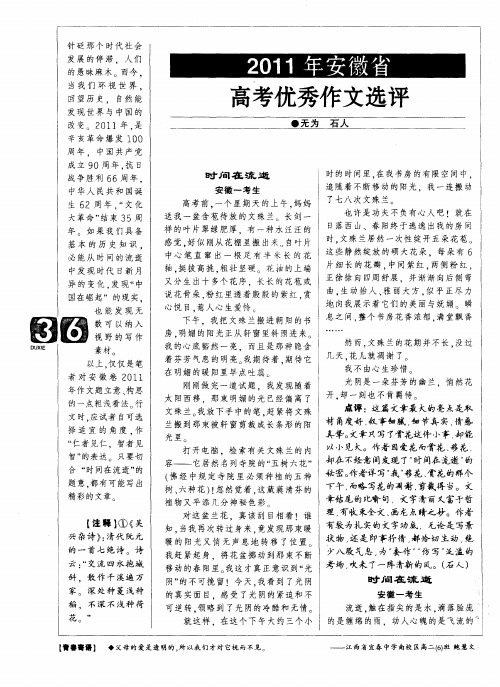 2011年安徽省高考优秀作文选评