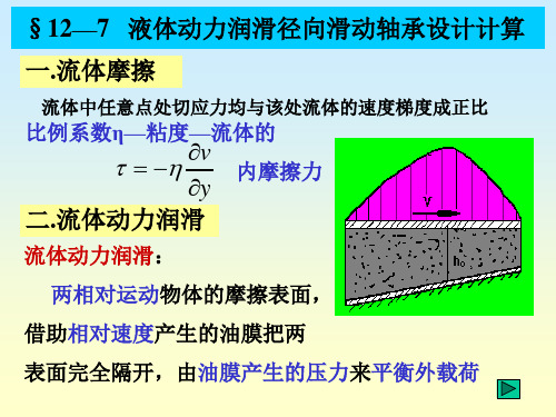 液体动力润滑径向滑动轴承设计计算