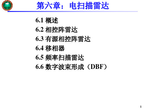 电子对抗原理 6 电扫描雷达