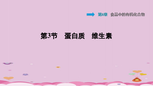 九年级化学下册习题课件-8.3 蛋白质 维生素-沪教版优质课件PPT