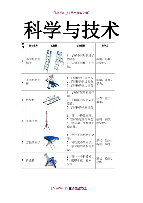 【9A文】乐高课程生活与科技教案