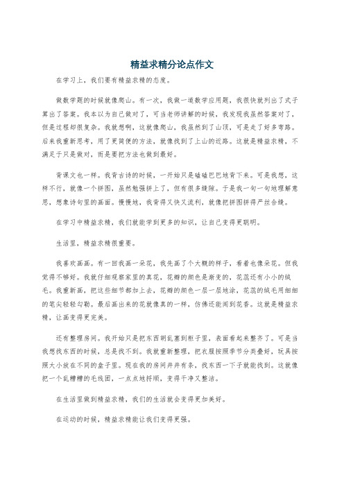 精益求精分论点作文