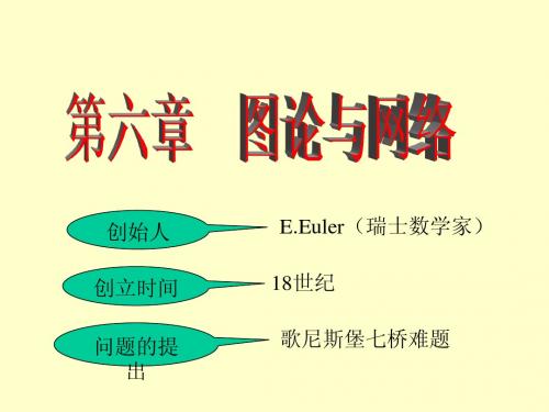 哈工大考研管理运筹学第六章(一)图论的概念