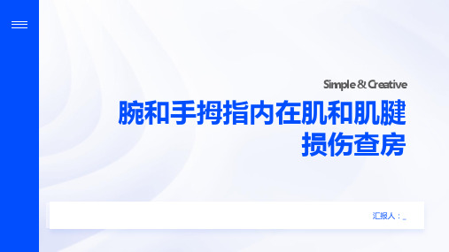 腕和手拇指内在肌和肌腱损伤查房