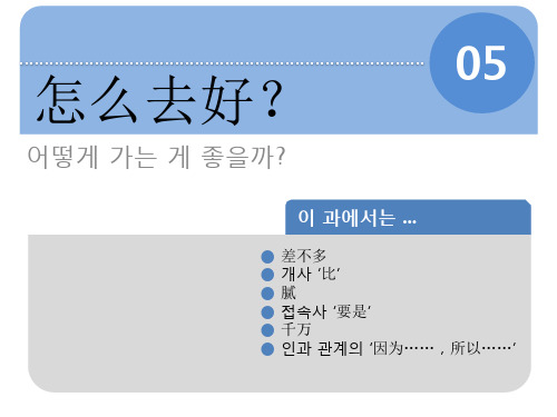 汉语口语速成 基础篇 新攻略汉语 实力向上 第五课