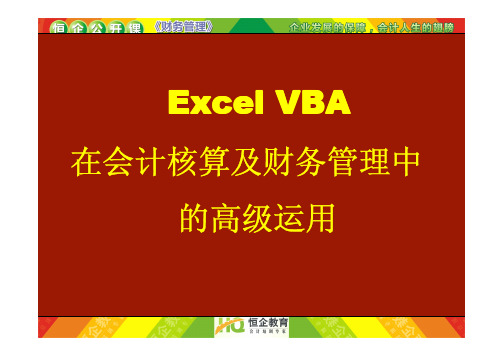 03 Excel VBA财务软件教学讲义