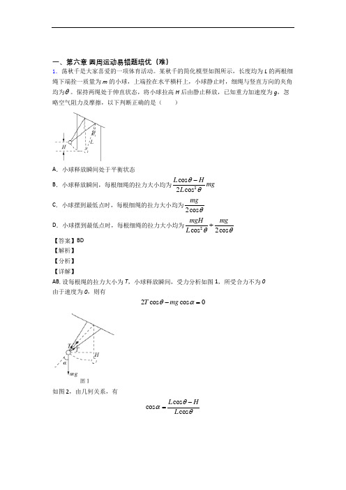 高一物理下册 圆周运动专题练习(word版