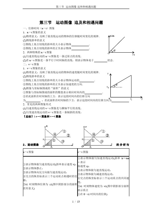 第三节--运动图像-追和和相遇问题