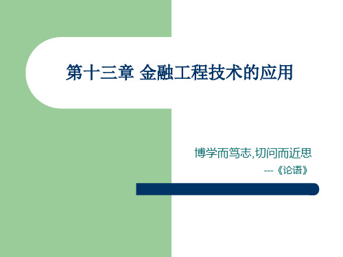 第十三章 金融工程技术应用
