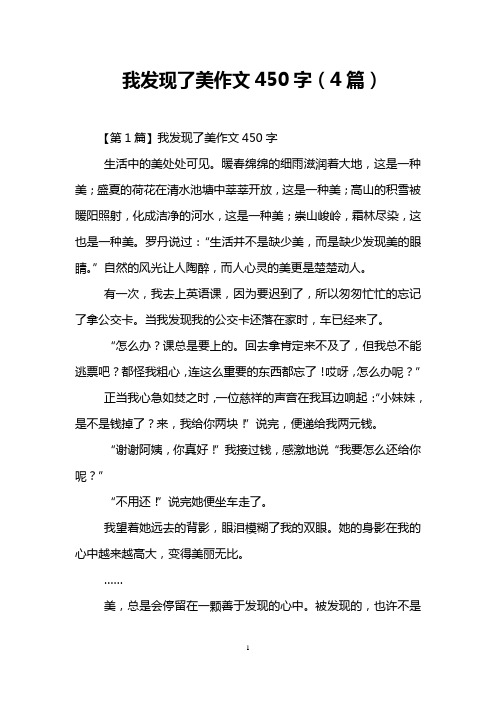 我发现了美作文450字(4篇)