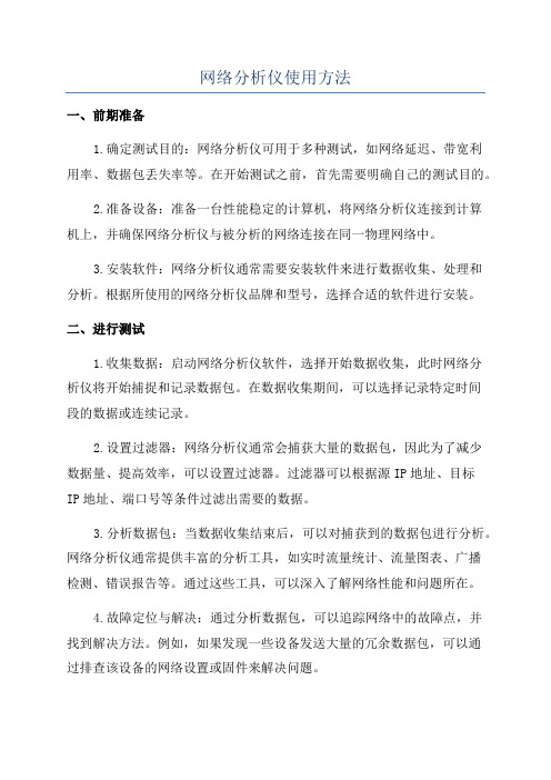 网络分析仪使用方法