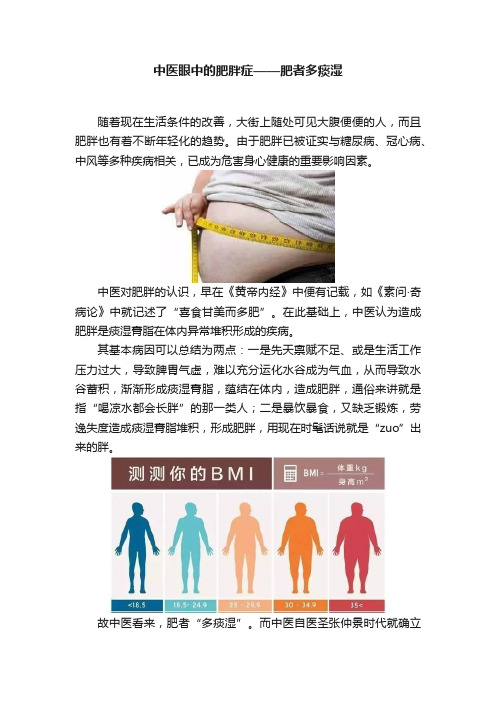 中医眼中的肥胖症——肥者多痰湿