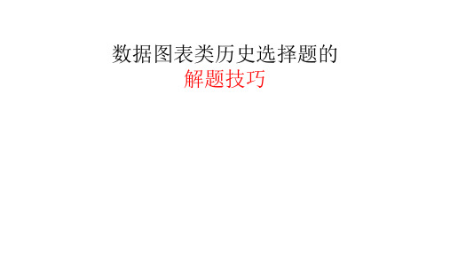 数据图表类选择题解题技巧 课件--2024届高考统编版历史二轮复习