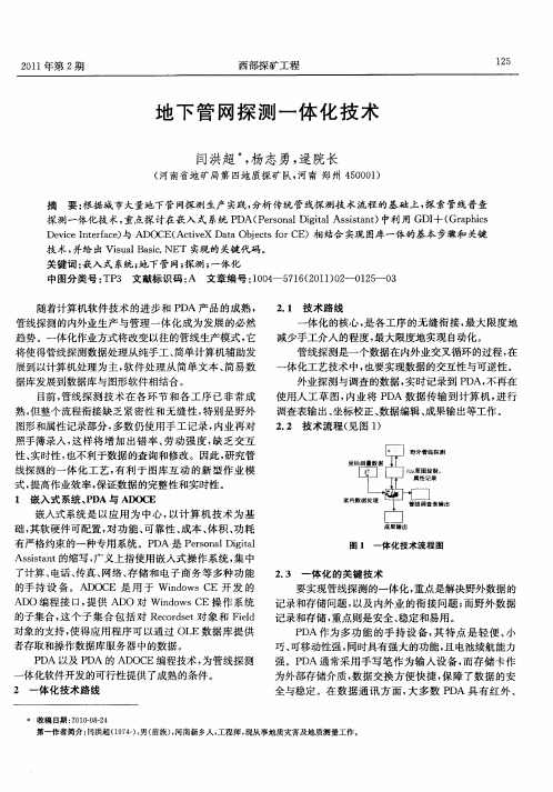 地下管网探测一体化技术