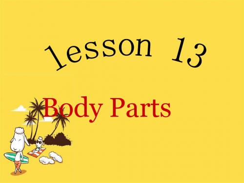 新冀教版初中英语七年级上册Lesson 13 Body Parts优质课公开课课件 (2)