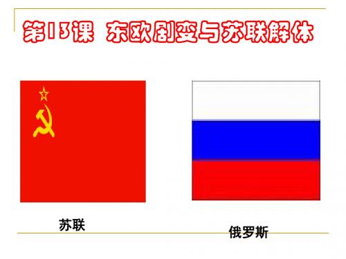 中华书局版九年级下册第五单元 冷战后世界格局的变化—第13课东欧剧变与苏联解体ppt课件 新授课课件