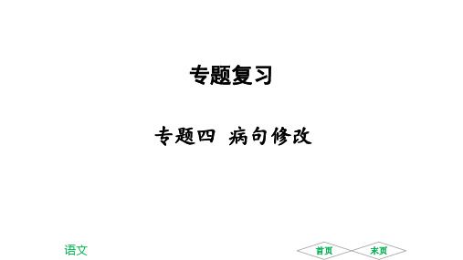 2019年春人教部编版语文八年级下册课件：专题四  病句修改 (共22张PPT)