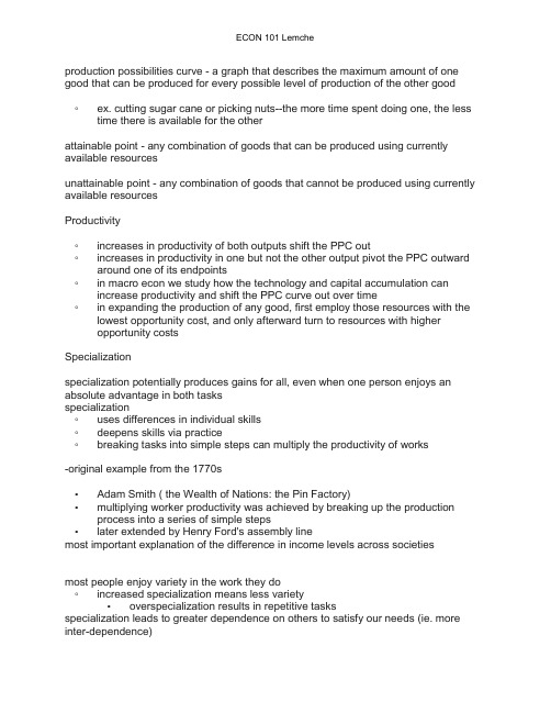 ECON 101 - Chapter 2 II by Carmen Chan