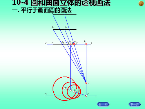 圆和曲面立体的透视画法