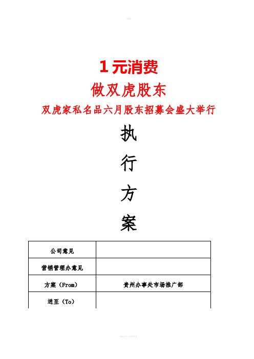 双虎家私淡季促销执行方案