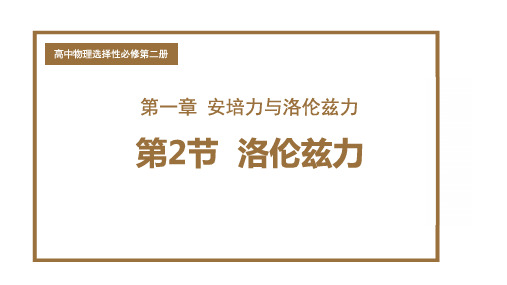 【物理】洛伦兹力课件-2023-2024学年高二下学期物理鲁科版(2019)选择性必修第二册