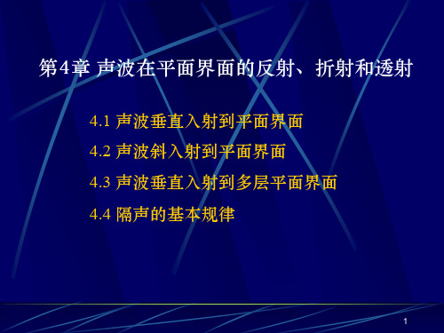 南京大学_声学基础课件_第4章_声波在平面界面的反射、折射和透射