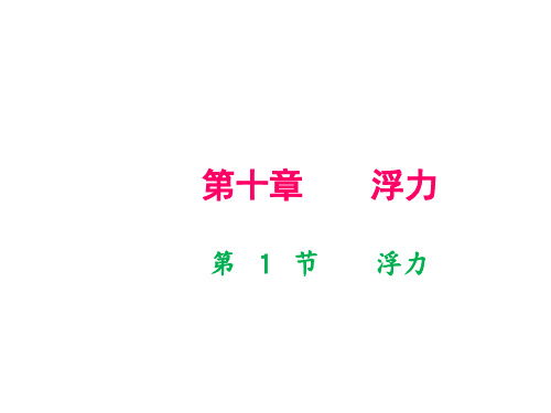 2018-2019学年人教版八年级物理下册 10.1 浮力 教学课件(共21张PPT)