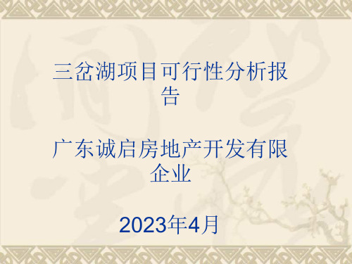 三岔湖项目可行性分析报告