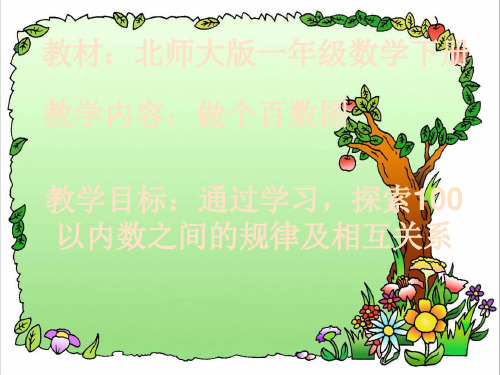 2020(北师大标准版)一年级数学下册课件 做个百数表 2.ppt