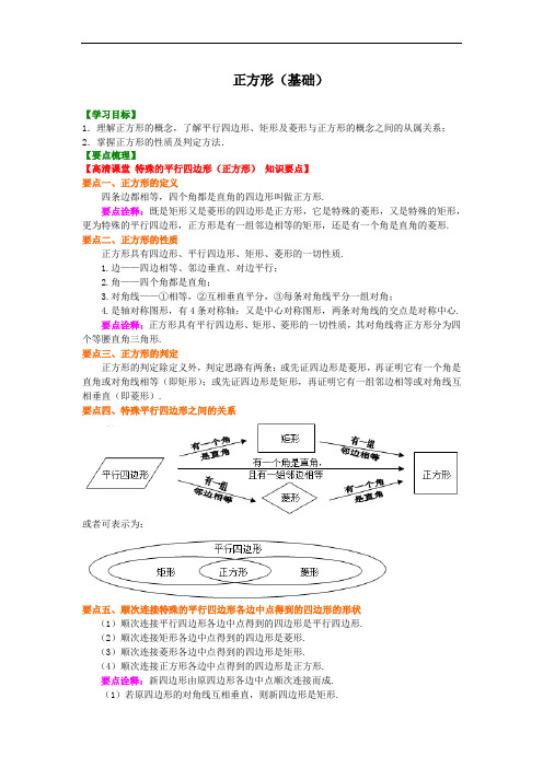 正方形(基础)知识讲解