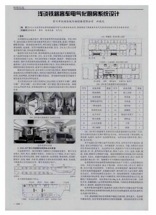 浅谈铁路客车电气化厨房系统设计