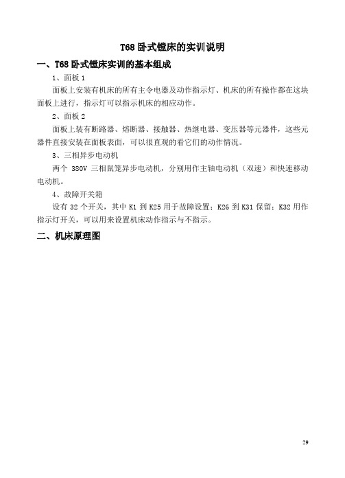 T68卧式镗床电路实训