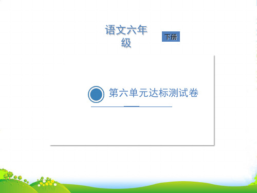 人教部编版六年级下册语文习题课件-第六单元达标测试卷 (共13张PPT)