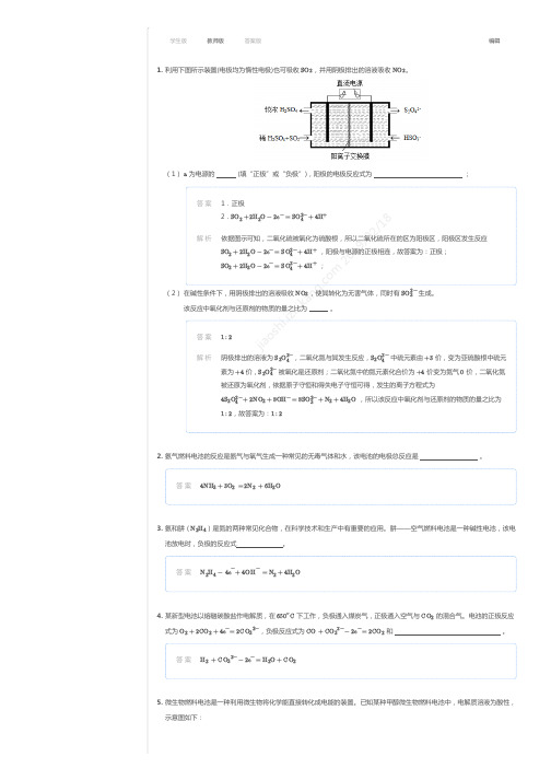 陌生方程式的书写.电化学方程式(解析)