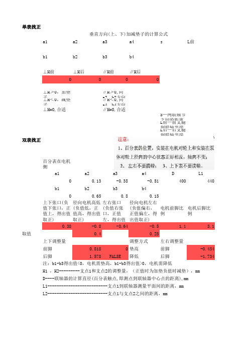 联轴器找正计算