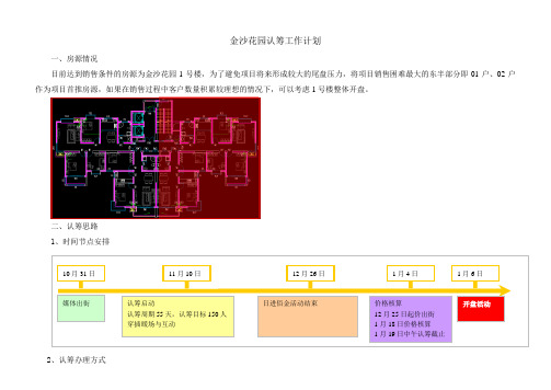 金沙花园1号楼VIP认筹工作计划