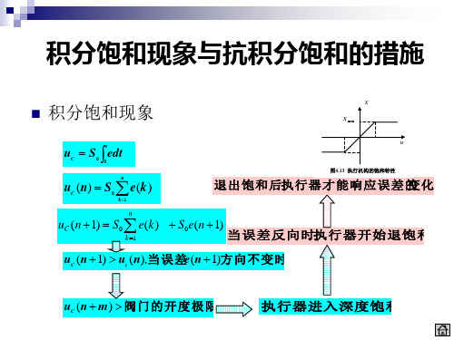 积分饱和现象与抗积分饱和的措施