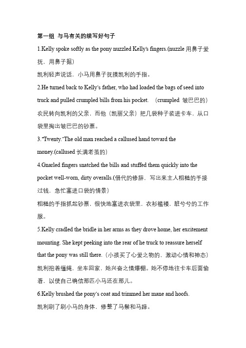 高考读后续写好句子80句(与动物有关的描写环境和心理描写)