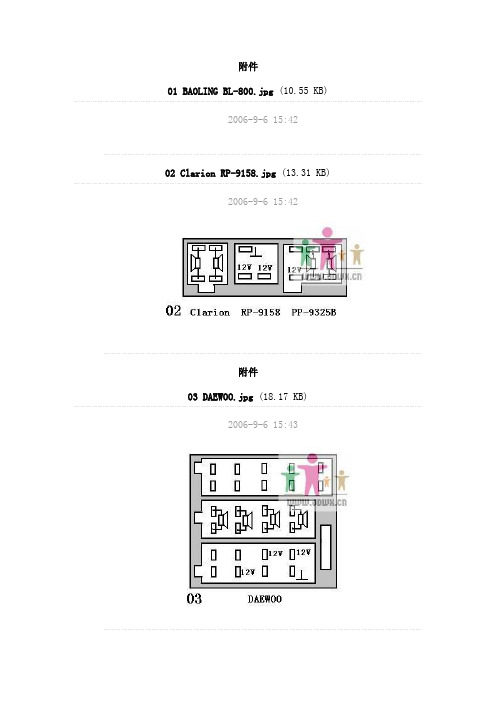 几十种汽车音响后插座接线图