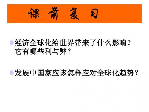 高中政治十一课 积极参与国际竞争与合作课件新人教版必修1