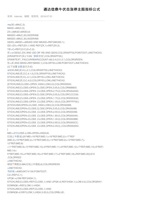 通达信鼎牛伏击涨停主图指标公式
