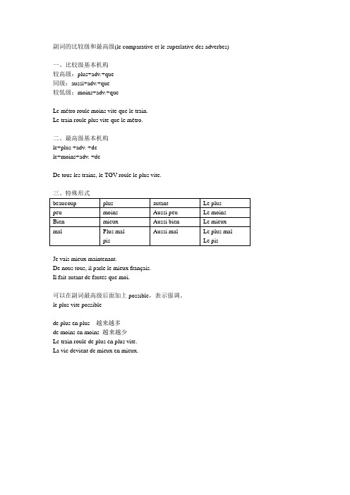 副词比较级最高级