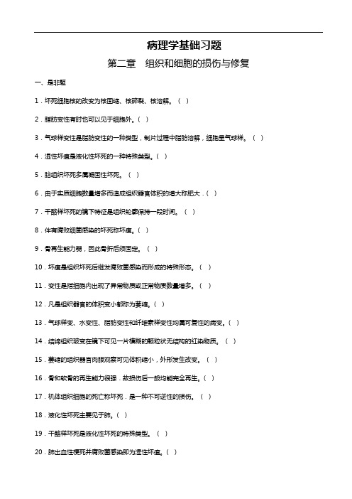 病理学基础试题库260份
