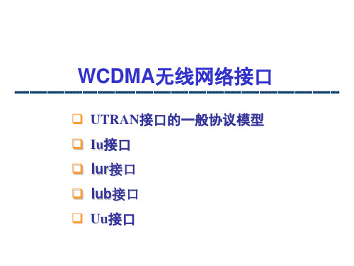 WCDMA无线网络接口