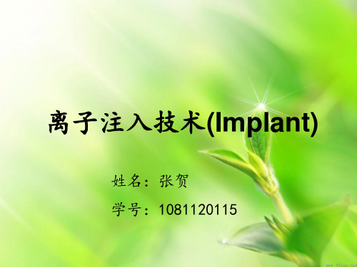 离子注入技术(Implant)