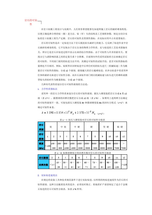 岩石的可钻性