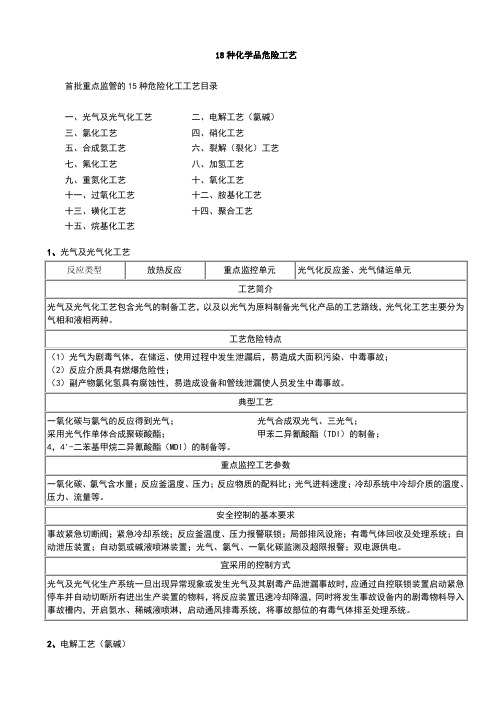 18种危险工艺